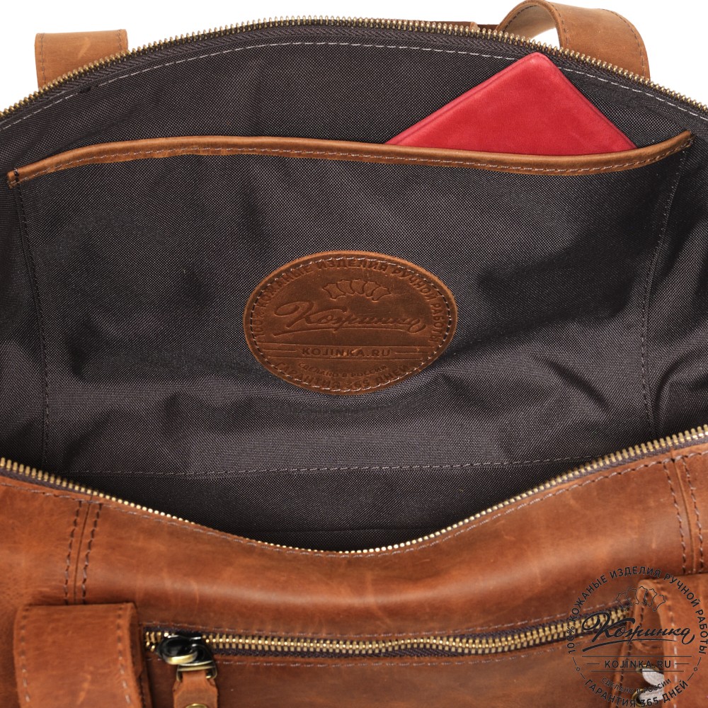  Кожаная сумка "Тайлер" (коричневый крейзи) 